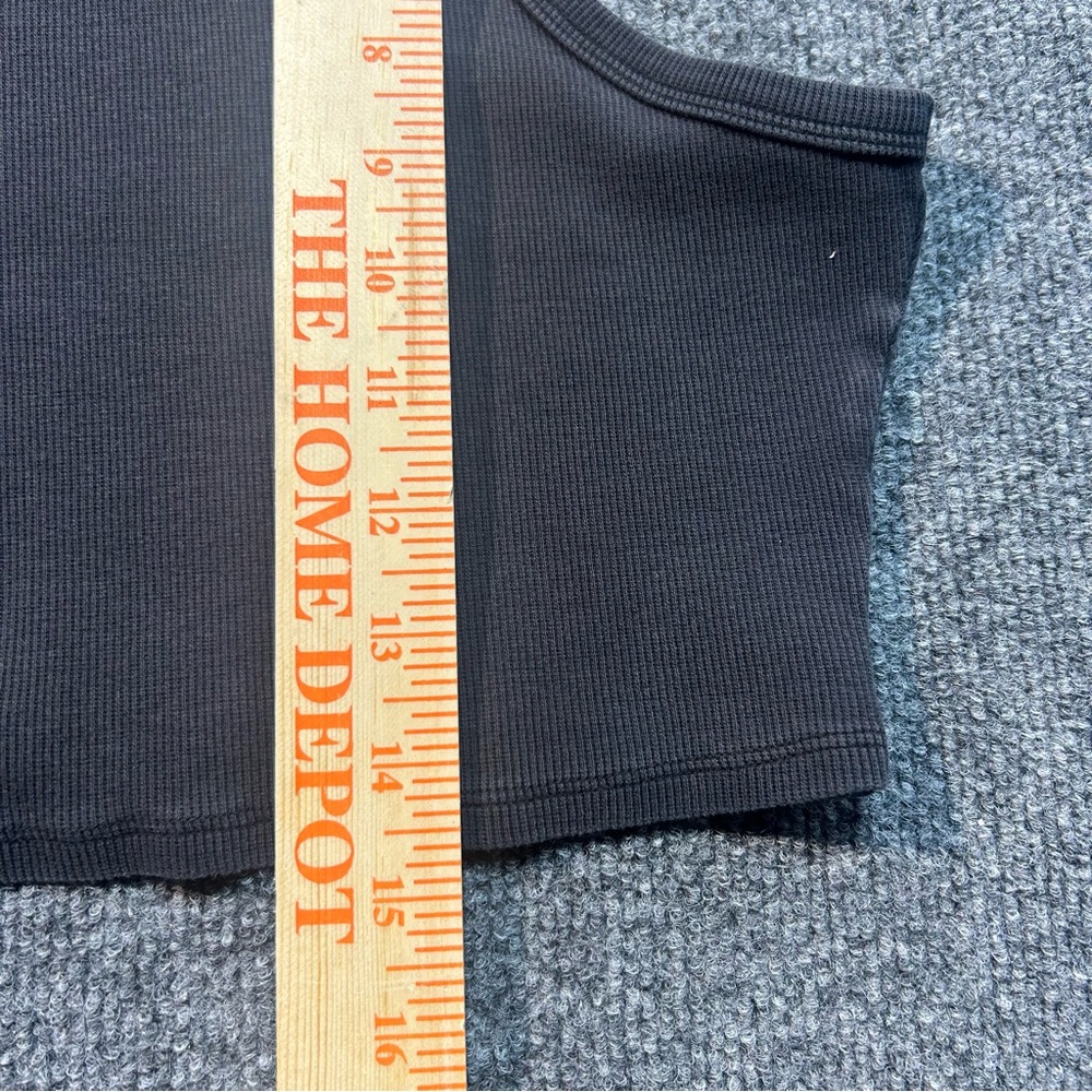 ALO Yoga Black Ribbed Racerback Crop Tank - Picture 6 of 8